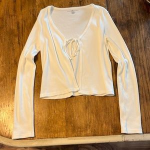 Brandy Melville White Cardigan Long sleeve top